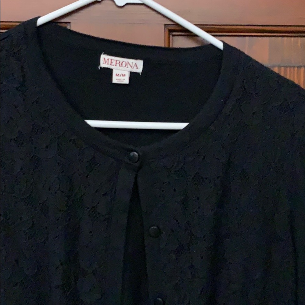 Black sweater cardigan
